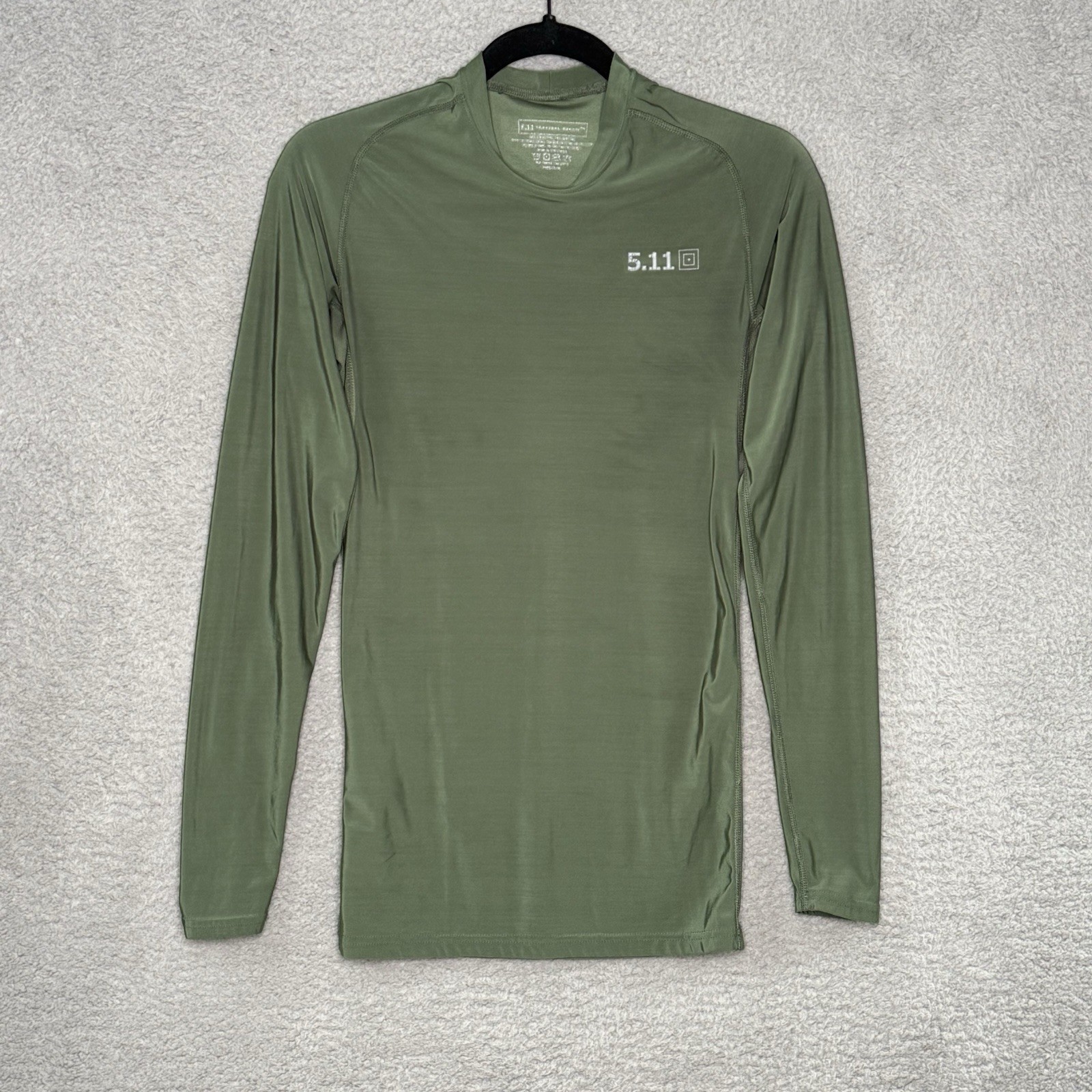 5.11 Tactical Series Compression Shirt Mens M Green Base Layer Stretch L/S gallery