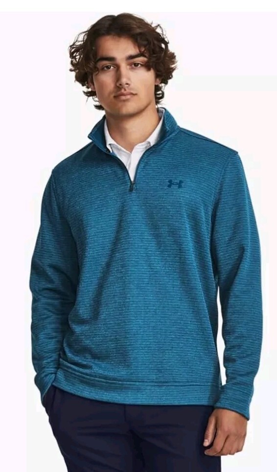 Under Armour Storm Sweater Fleece 1/4 Zip Size XL-Blue Teal- STYLE 1281267