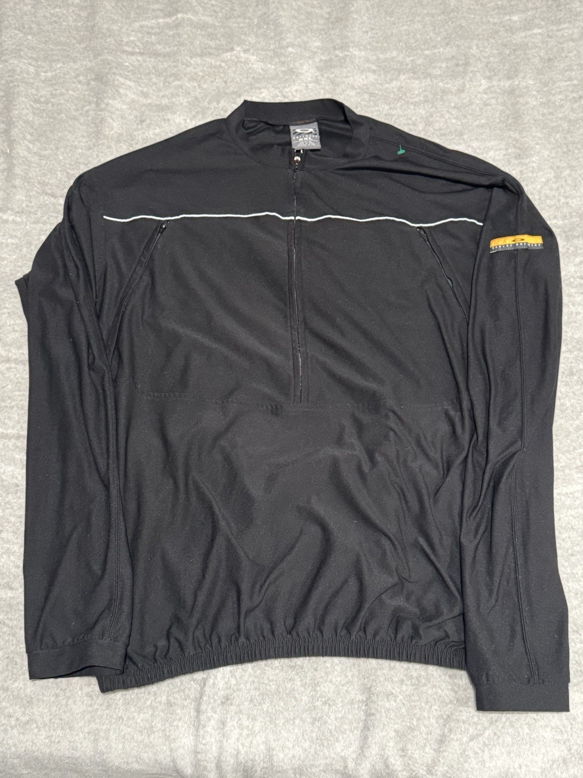 VTG Oakley Software Pullover Mens XXL Cycling Tech Stretch Half Zip Pockets Rare gallery
