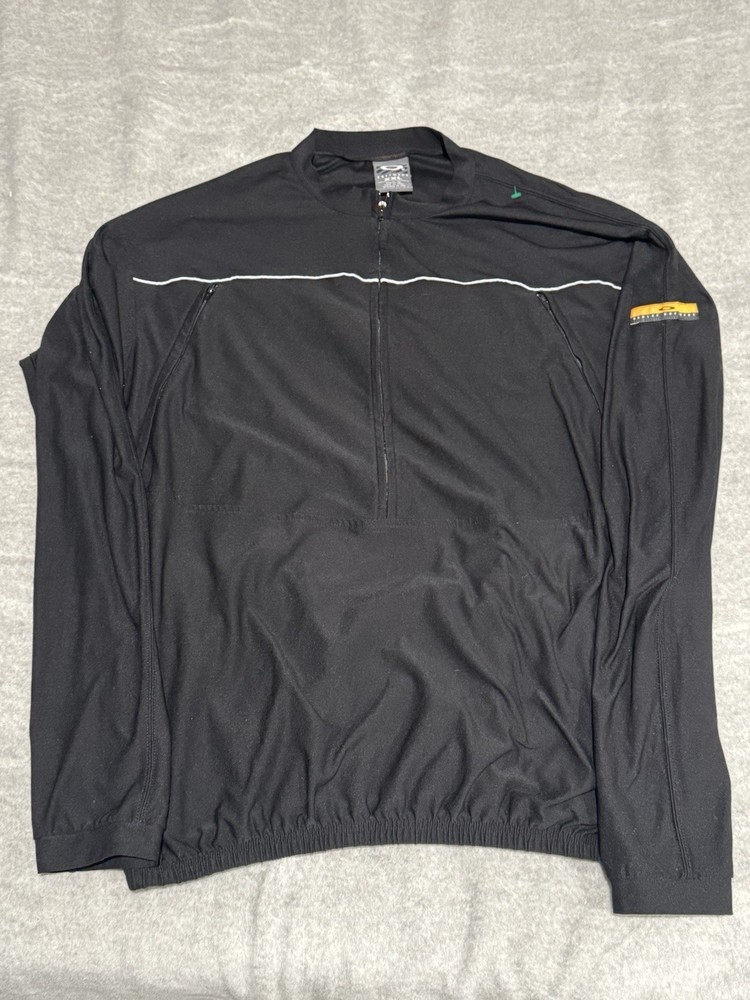 VTG Oakley Software Pullover Mens XXL Cycling Tech Stretch Half Zip Pockets Rare
