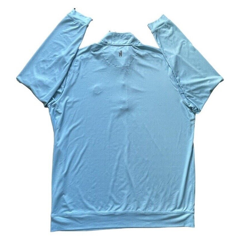 NWOT Johnnie-O Sheldon Half Zip Performance Pullover Golf Blue Large Men gallery