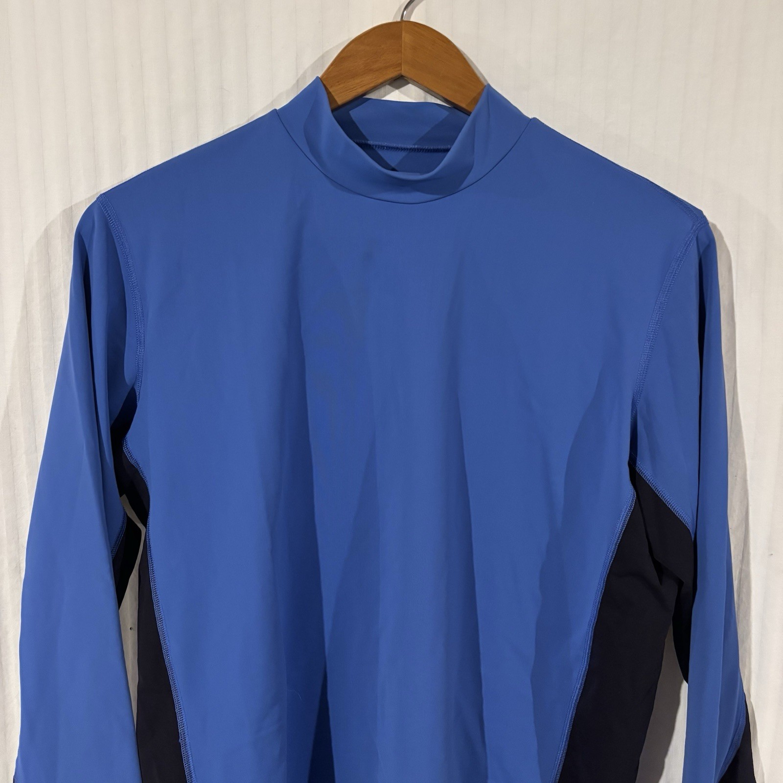 Lands End MEN'S Sun Shirt BLUE Long Slv SHIRT Medium Sz 38-40 Compression 3C-8 gallery