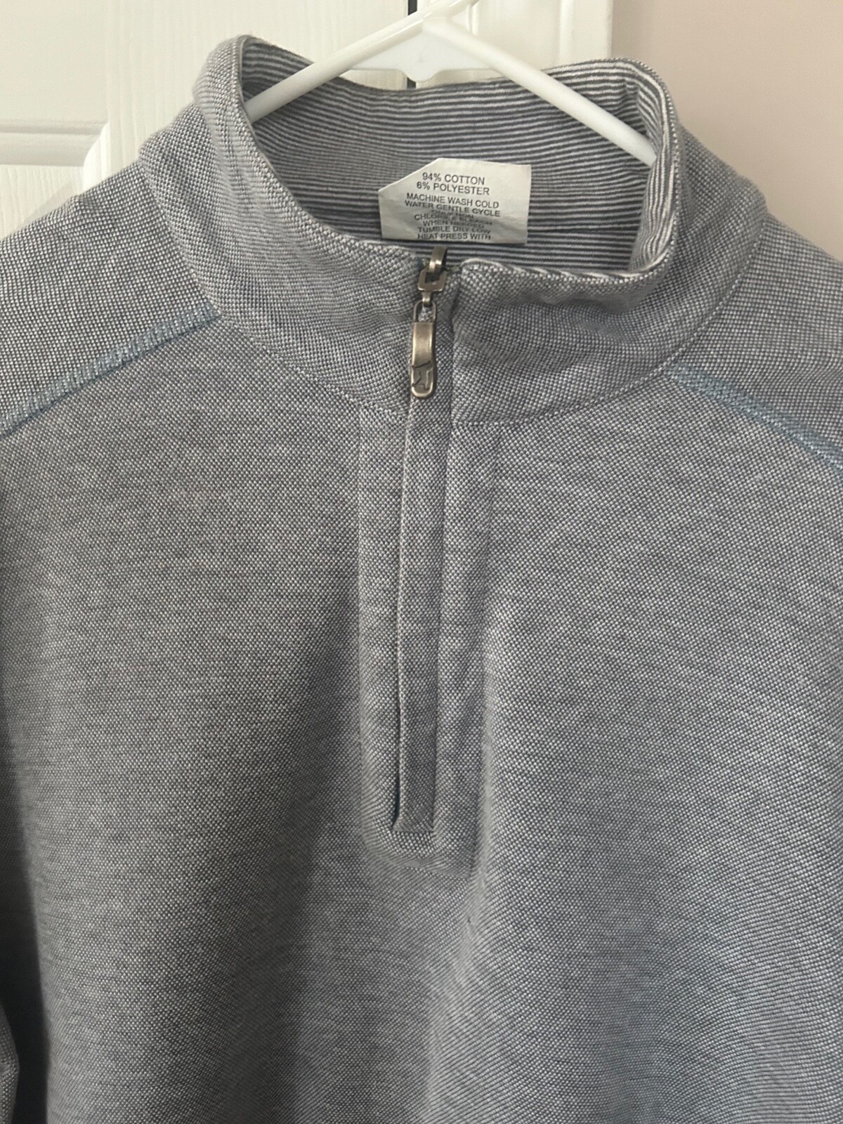 Black Dog Mens Medium LS Shirt Gray Heather 1/4 Zip Front gallery