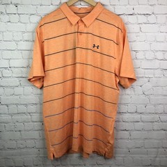 Under Armour Coolswitch Pivot Polo Shirt Orange/Black 1290145-886 Men’s Size 2XL