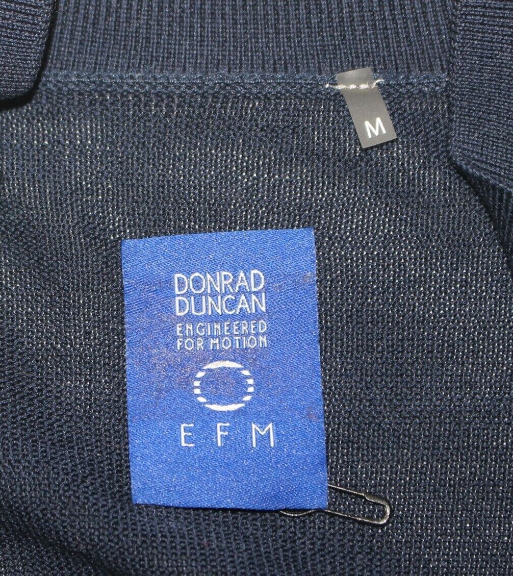 DONRAD DUNCAN Knit Quarter Zip Pullover Navy Blue Red Men's MEDIUM M EFM gallery