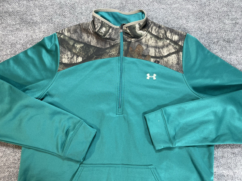 Under Armour Mossy Oak Treestand 1/4 Zip Pullover Mens XL Camo Hunting Outdoor gallery