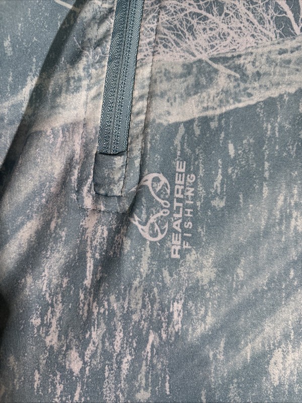 Realtree by Colosseum Men's Camouflage 1/4 Zip Lightweight Pullover Blue Size XL gallery