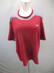 NIKE TRAINING Size L Mens Red Short Sleeve Crew Neck Loose Athletic T-Shirt 515