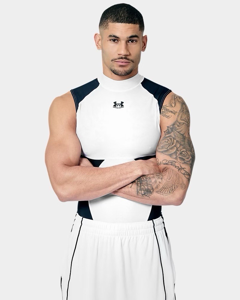 Men’s Under Armour X Marine Serre Sleeveless Mock Neck Heatgear Shirt gallery