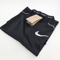 Nike Dri-Fit Running Miler T-shirt Mens LARGE L Black Active Top NEW