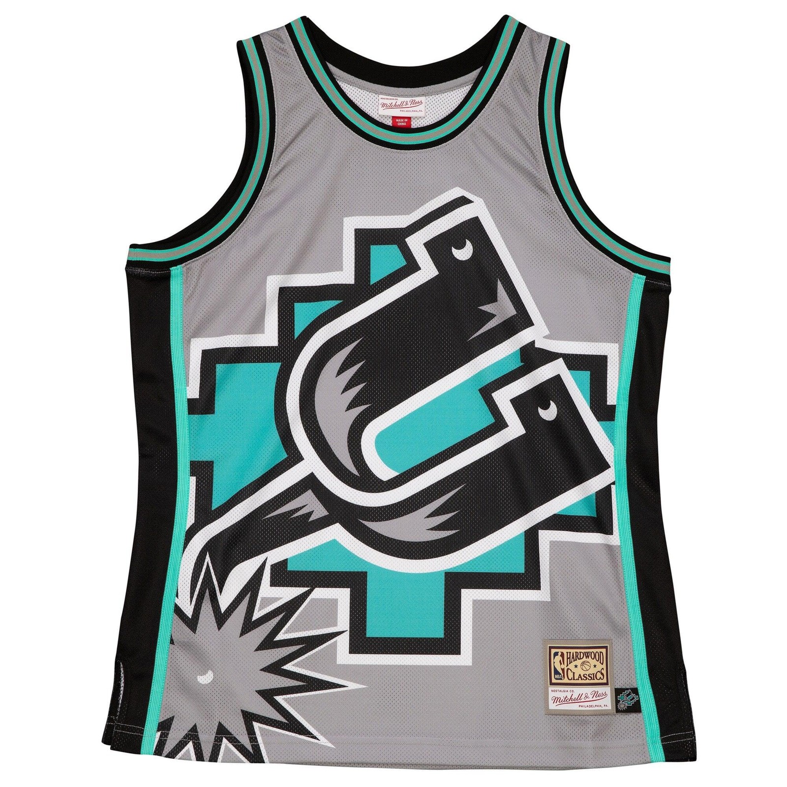 [MSTKBW19146-SASGREY] MENS MITCHELL & NESS BLOWN OUT FASHION JERSEY SPURS gallery