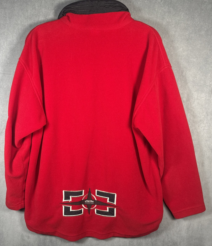 Vintage Bogner North-West Passage Fleece Pullover Red 1/4 Zip USA Made Men's XL gallery