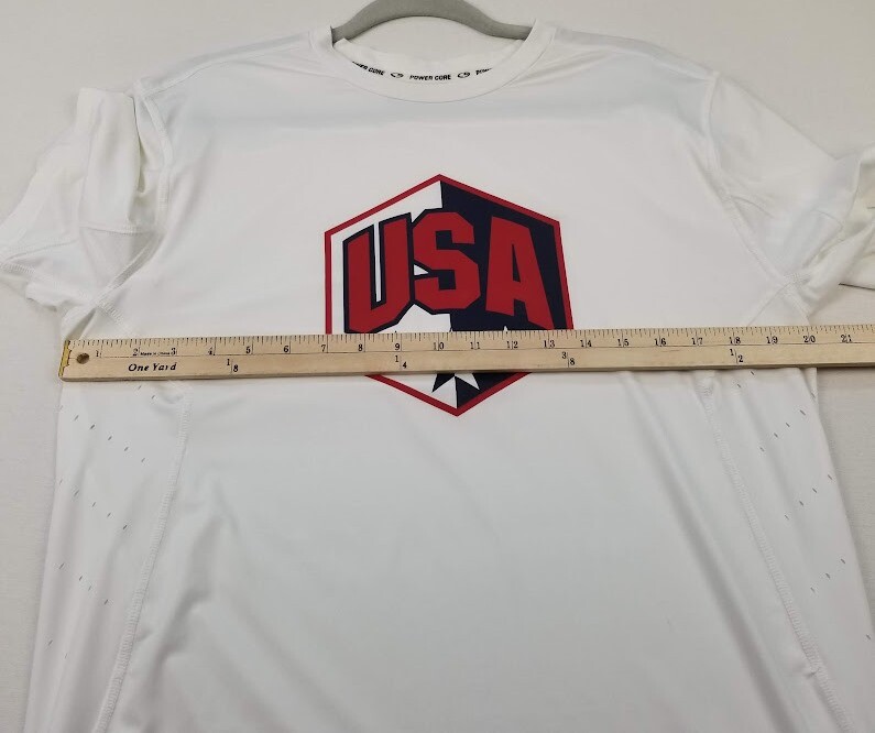 USA Champion Activewear T Shirt Men’s Large Red White Blue Short Sleeve Gym Tee gallery