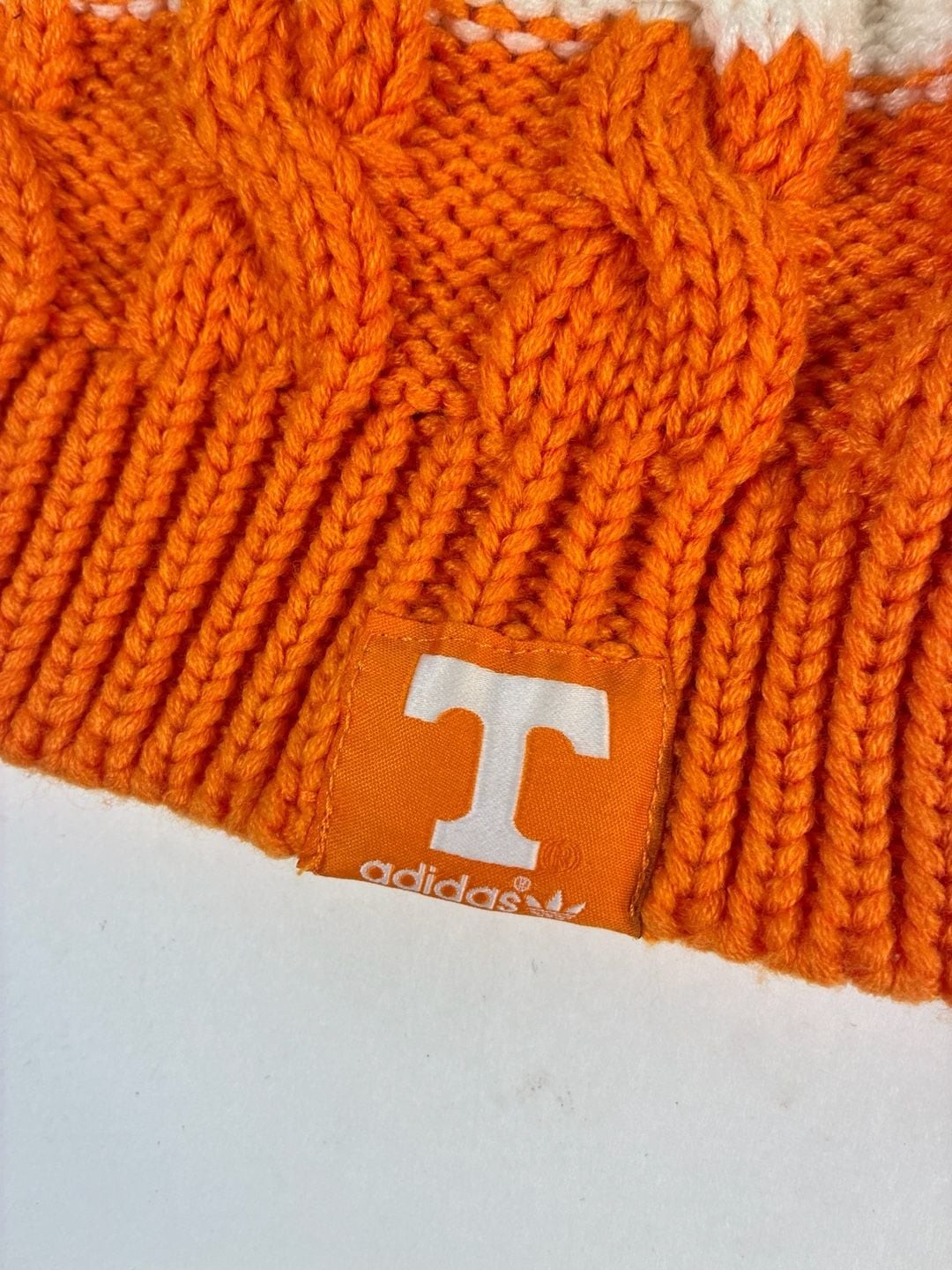 Adidas Tennessee Volunteers NCAA Cable Knit Pom Beanie Hat gallery