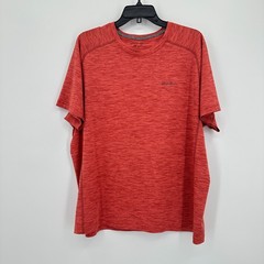 Eddie Bauer Activewear Shirt Mens XL Orange Heather FreeDry Running Training