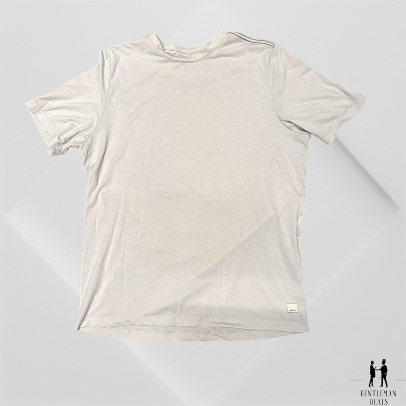 Vuori Shirt Mens M Frost Grey Current Tech Tee Stretch Hiking Running Gym 20 x27 gallery