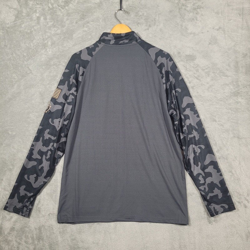 USF Bulls Colosseum 1/4 Zip Mens L Gray OHT Camo Sleeve Performance Pullover gallery