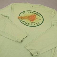 Simms SolarFlex Shirt Men Medium Green Old Florida Outfitters UPF 50 Fly Fishing