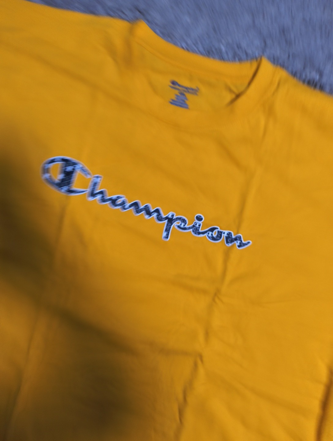 Big And Tall CHAMPION MENS LOGO T SHIRT Yellow 4XL gallery