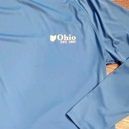 Ohio State Of Mine Long Sleeve Blue Active UV Shirt Men's XL gallery