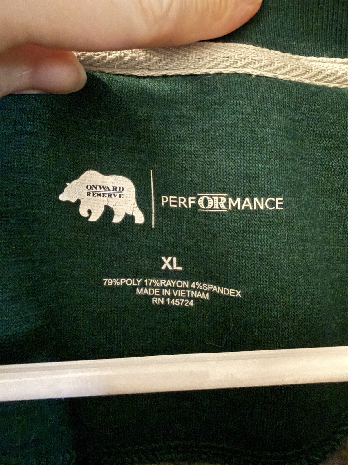Onward Reserve Performance Sweater Mens XL Green Golf 1/4 Zip Fleece Pullover gallery