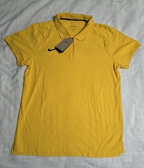 Nike Court 1/4 Zip Tennis Polo Shirt Yellow Men Size Large L HQ0792-100 $105