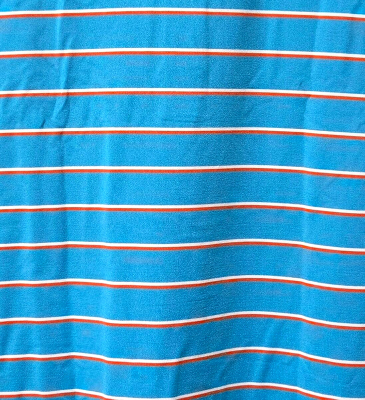 All In Motion Aqua Blue Striped Athletic Golf Polo Shirt -- Men's Size Small gallery