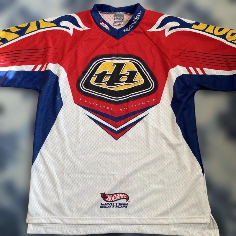 Troy Lee Designs Hot Wheels Limited Edition Motocross MX Jersey Red White Size M gallery
