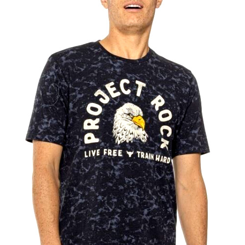 Under Armour Men's Project Rock Free Eagle T-Shirt 1383220 Black Camo $45 gallery
