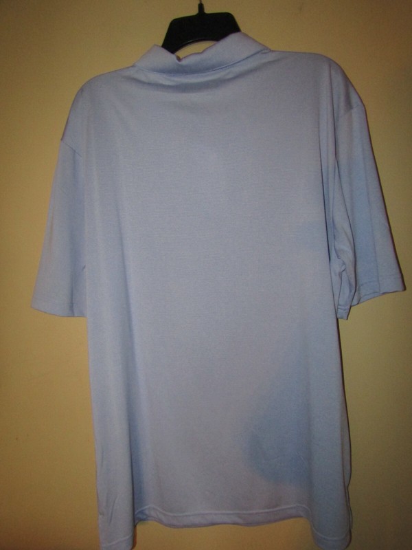 GRANDSLAM Performance Size LT BLUE HEATHER Short Sleeve GOLF Polo SHIRT Stretch gallery