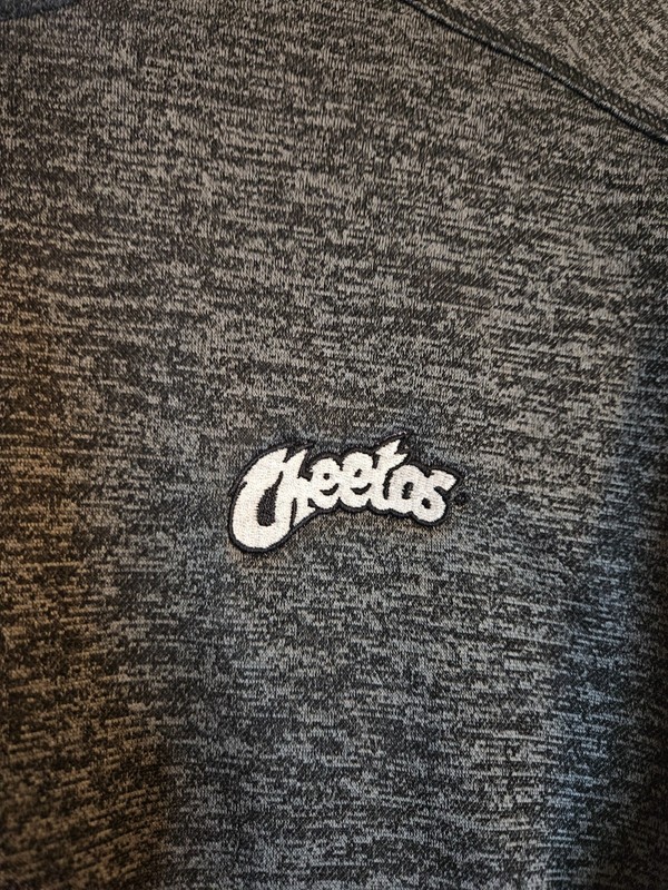 MINT! Adidas Golf Pullover Men's MEDIUM Gray Quarter Zip Pullover Cheetos Logo gallery
