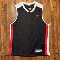 Li-Ning Basketball Jersey Size Medium Vintage Curry Black Polyester #1