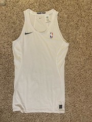 Nike NBA Authentic Compression Pro Tank Top White Team Player Issued LT 880804