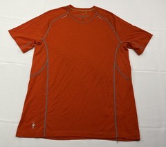 Smartwool PhD Men’s Baselayer Tee Shirt-Red-Merino Wool Blend-Size L – Stain
