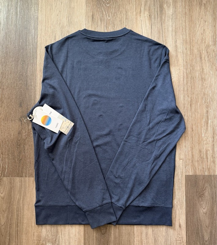 Vuori Ponto Performance Crew Neck Azure Heather Sz Medium V224 Athletic NWT gallery