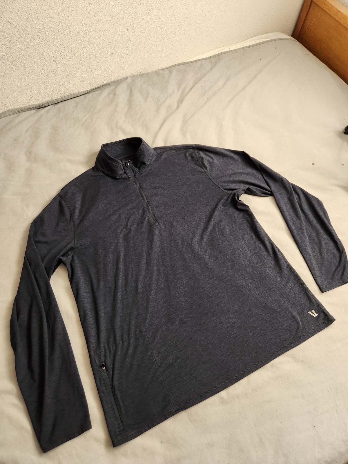 Vuori Ease Performance Pullover Mens Size XL Dark Blue 1/4 Zip Preppy V221 NEW gallery