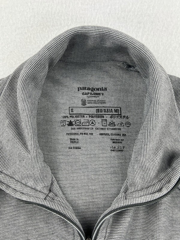 Patagonia Mens Capilene 2 Lightweight Gray Long Sleeve 1/4 Zip Pullover Size S gallery