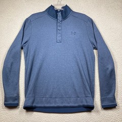 Under Armour Golf ColdGear 1/4 Snap Pullover Blue Men’s LG Loose Fit Mock Neck