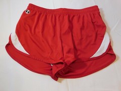 Holloway Dry-Excel Ladies S small Active Cheerleading shorts lined Red White —