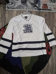 Marithe Francois Girbaud Supreme White Mesh Jersey Men’s Long Sleeve Size L