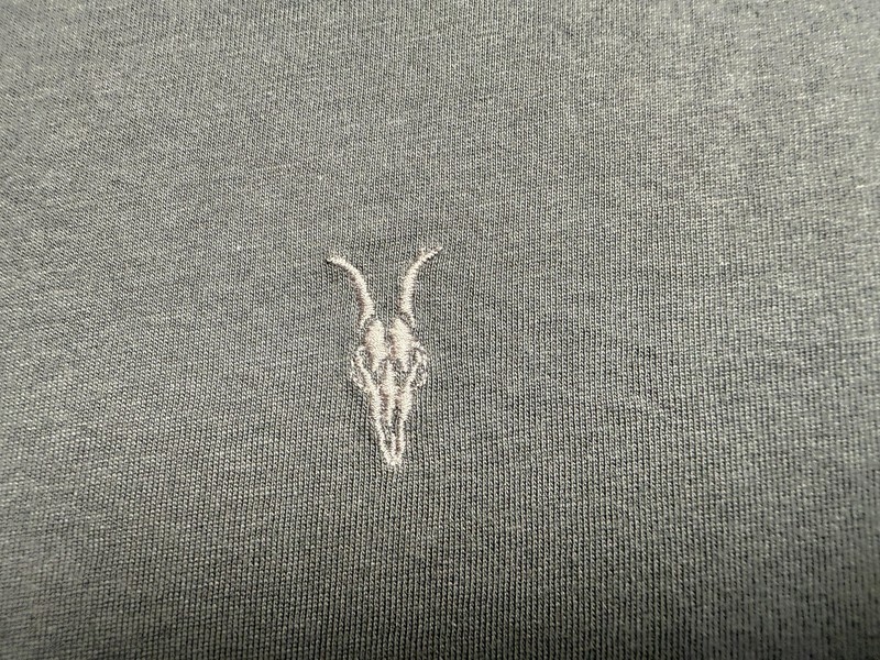 Lot Of 2 AllSaints Shirt Mens Medium Gray Short Sleeve Ramskull Logo Slim Fit gallery