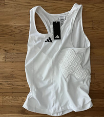 Adidas Men’s Padded Compression White Tank Top Sizes Sports Training $80