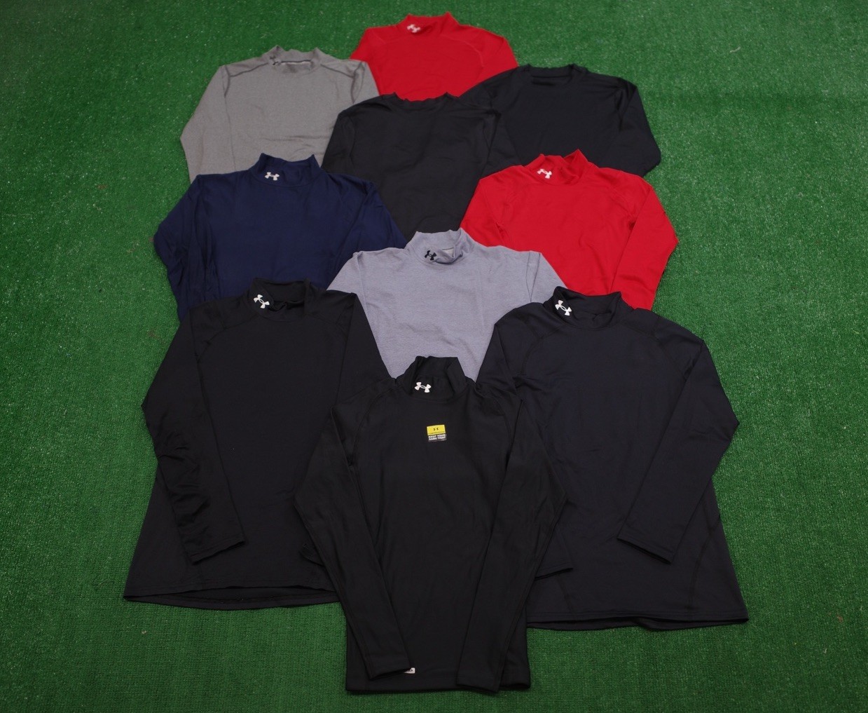 Lot Of 10 Under Armour Men’s Small Cold Gear Reactor Mock Neck Fitted Shirt gallery