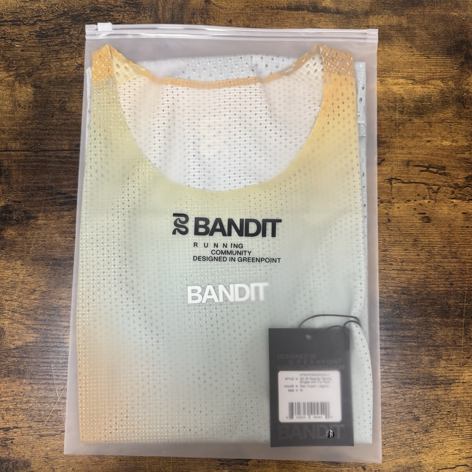 BANDIT RUNNING MEN'S SHREDDER RACE SINGLET SIZE M IN LAGOON MULTI - MSRP $108 gallery