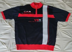 Mens Carven Golf & Sport 100 Quarter Zip Short Sleeve Pullover Black/White/Red