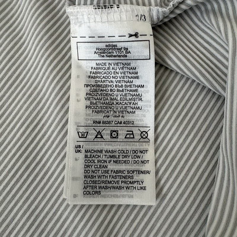 Adidas Men’s Ottoman Performance Golf Shirt Grey Striped/White Collar Size 2XL gallery