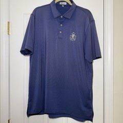 PETER MILLAR Summer Comfort Polo Shirt Golf Royal County Down GC Mens Size L