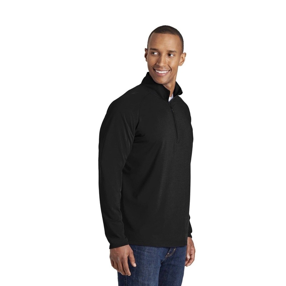 Sport-Tek Sport-Wick Stretch 1/2-Zip Pullover St850 Size XLarge Black