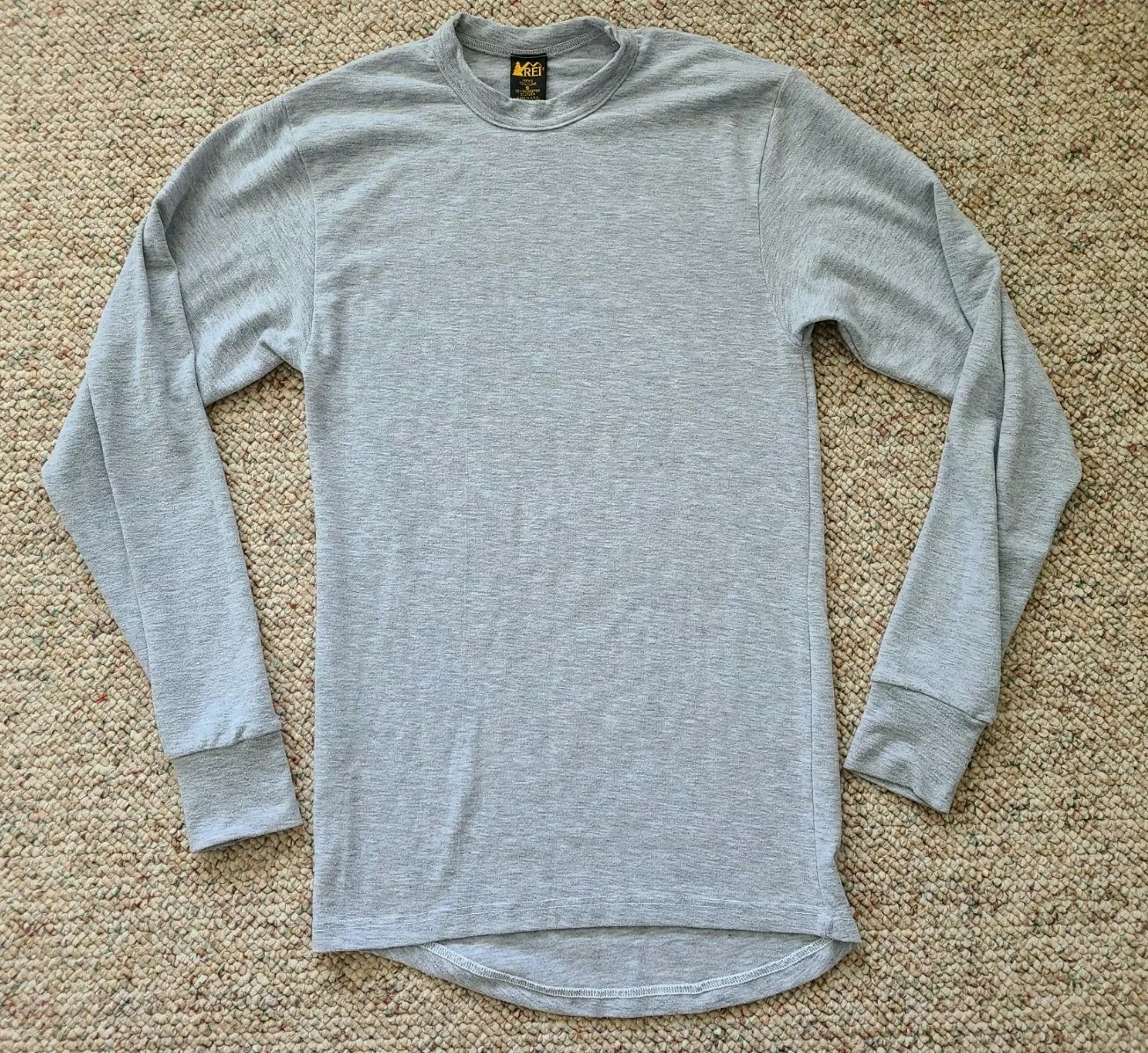 EUC REI Men's Long Sleeve Running Cycling Hiking Pullover Shirt Gray Sz Small S gallery