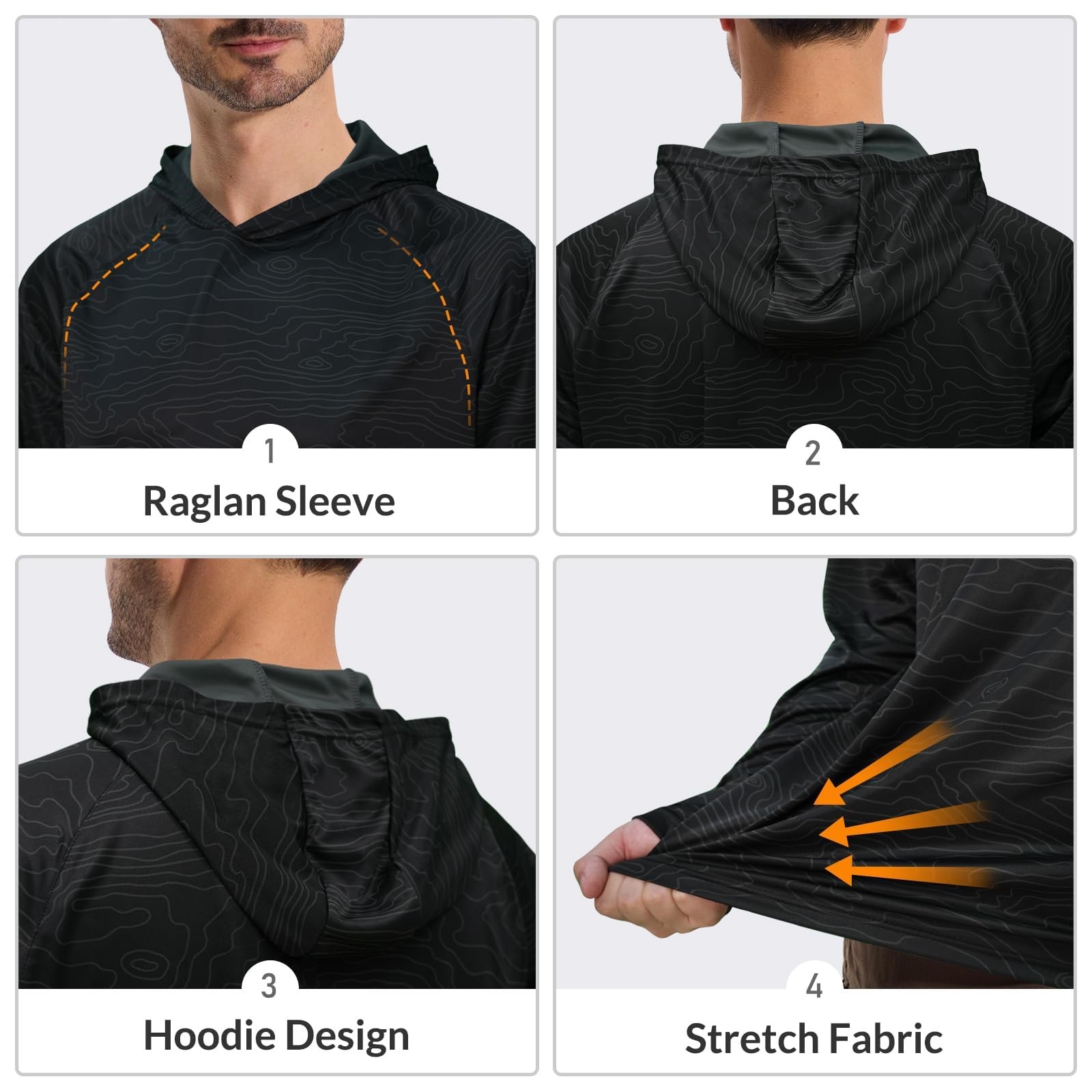 Men UPF50+ Sun Protection Hoodie Lightweight Quick Dry Breathable Fishing Hiking gallery